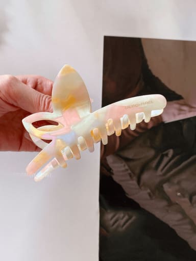 Colorful powder 9.3cm Cellulose Acetate Trend Irregular Jaw Hair Claw