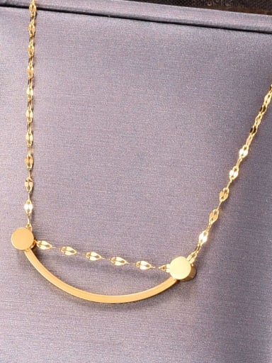 Titanium smooth Round Minimalist pendant Necklace