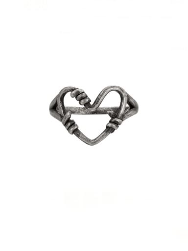 Brass Heart Vintage Band Ring