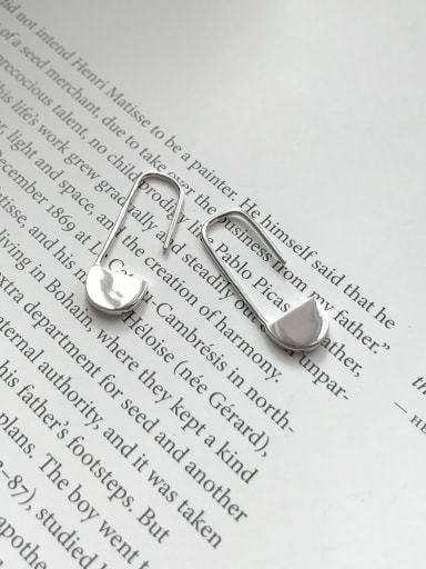 925 Sterling Silver Geometric Minimalist Glossy Stud Earring