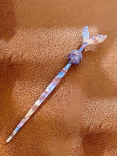 Dazzling Purple 19cm Cellulose Acetate Cute Irregular Hair Stick