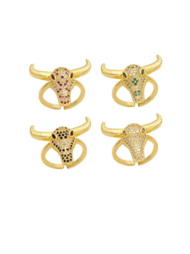 Brass Cubic Zirconia Animal Trend Band Ring