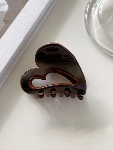 Hollow heart  4cm*3.2cm Cellulose Acetate Trend Geometric Jaw Hair Claw