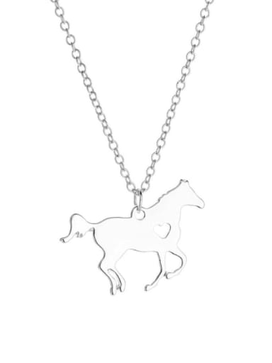 Titanium Steel Horse Minimalist Necklace