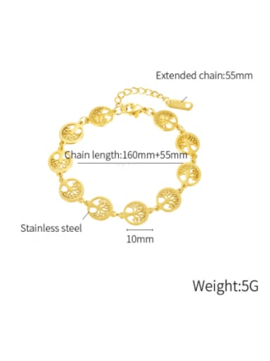 1200 gold Titanium Steel Geometric Minimalist Link Bracelet
