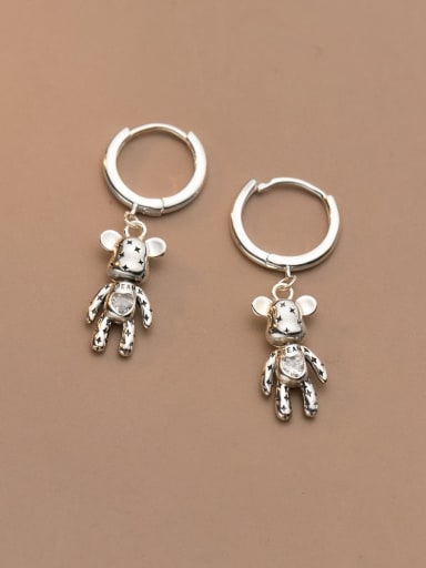 925 Sterling Silver Icon Cute Huggie Earring