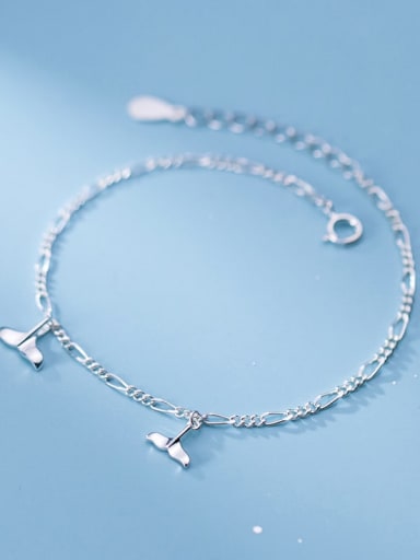 custom 925 Sterling Silver Wing Minimalist Link Bracelet