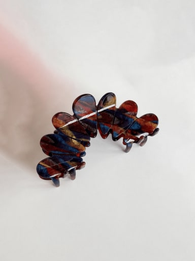 Cellulose Acetate Trend Irregular Alloy Multi Color Jaw Hair Claw