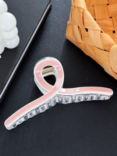 Pink Shark Clip 13cm Cellulose Acetate Trend Geometric Alloy Resin Multi Color Jaw Hair Claw