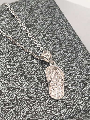 Titanium Irregular Minimalist shoes pendant Necklace