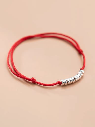 925 Sterling Silver Geometric Minimalist Handmade Weave Bracelet