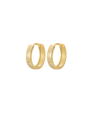 Gold Pigment Ring Earrings 925 Sterling Silver Geometric Vintage Huggie Earring
