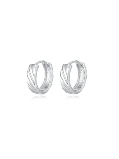custom 925 Sterling Silver Geometric Trend Huggie Earring