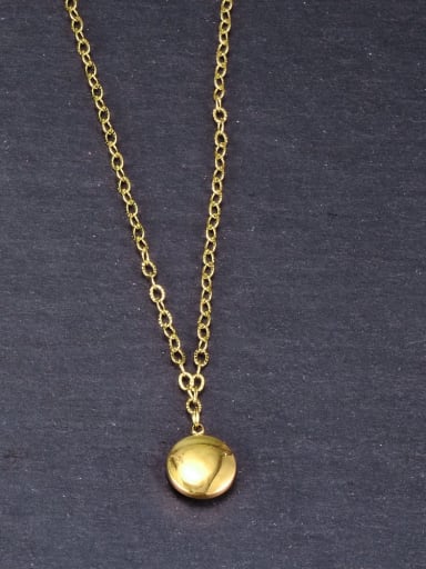 Titanium Smooth Round Minimalist  pendant Necklace