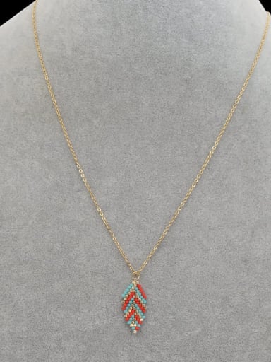 Stainless steel Multi Color Miyuki beads Geometric Bohemia Necklace