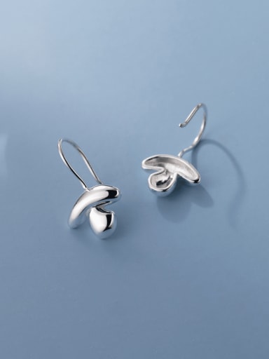 custom 925 Sterling Silver Mushroom Minimalist Hook Earring