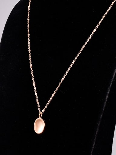 Titanium Steel Imitation Pearl Heart Minimalist Necklace