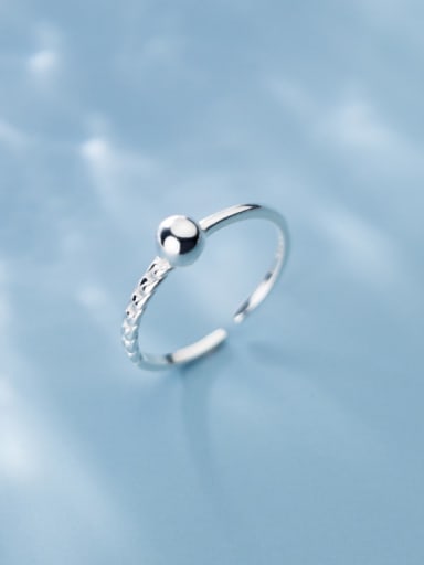 925 Sterling Silver Round Minimalist Free Size Ring