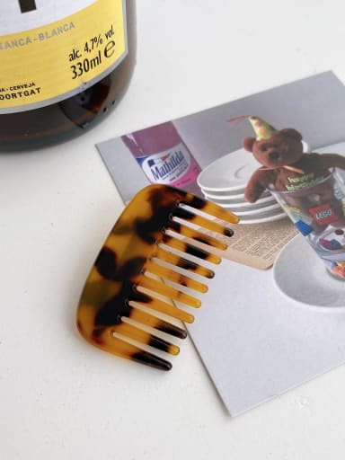 Hawksbill shell Cellulose Acetate Trend Geometric Multi Color Hair Comb
