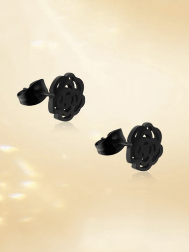 Titanium Steel Flower Minimalist Single Earring(Single-Only One)