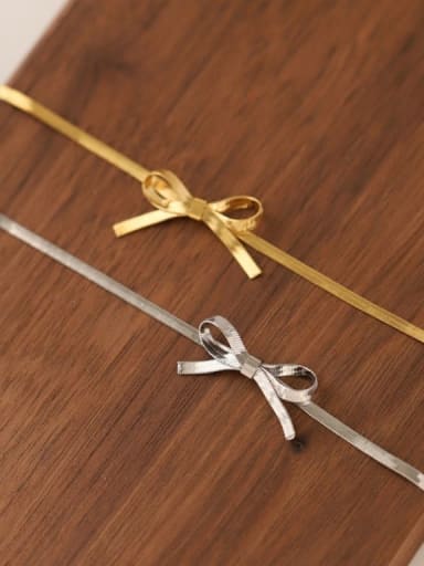 custom Titanium Steel Bowknot Minimalist Necklace