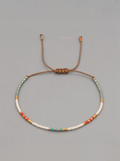 FB B210005D Multi Color Glass beads Bohemia Handmade Weave Bracelet