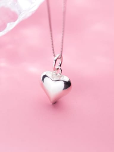 925 Sterling Silver Smooth Heart Pendant