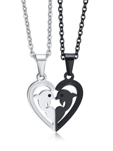 Stainless steel Heart Hip Hop Necklace