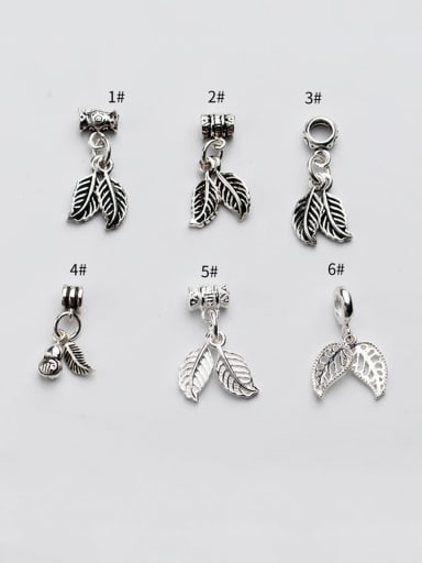 925 Sterling Silver With  Vintage  Leaf pendant Diy Accessories