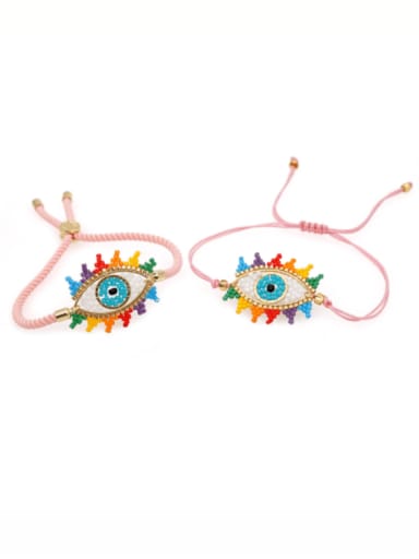 Miyuki Millet Bead Multi Color Evil Eye Bohemia Handmade Weave Bracelet