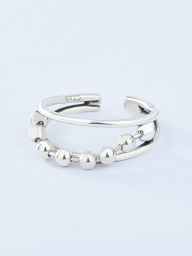 925 Sterling Silver  Round  BeadVintage Stackable Ring