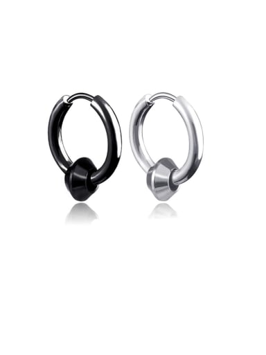 Titanium Round Minimalist Clip Earring