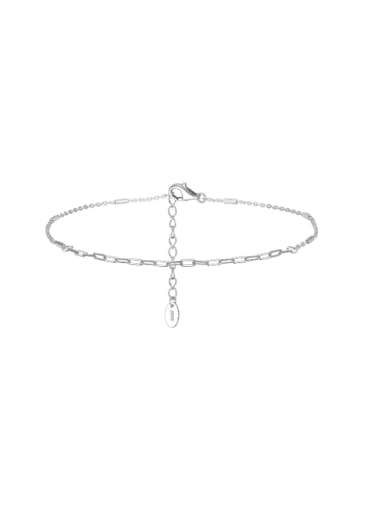 925 Sterling Silver Geometric Chain Minimalist  Anklet