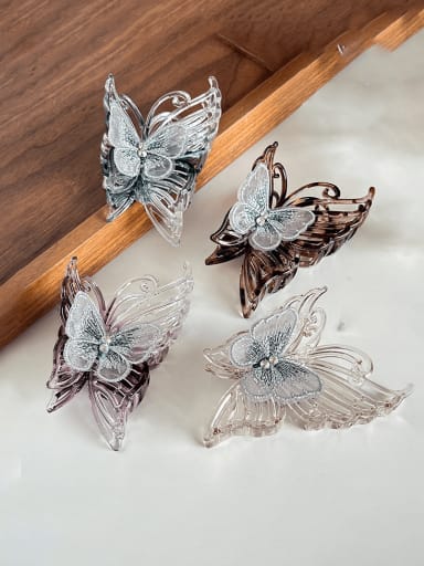 Fabric Trend Butterfly Resin Jaw Hair Claw