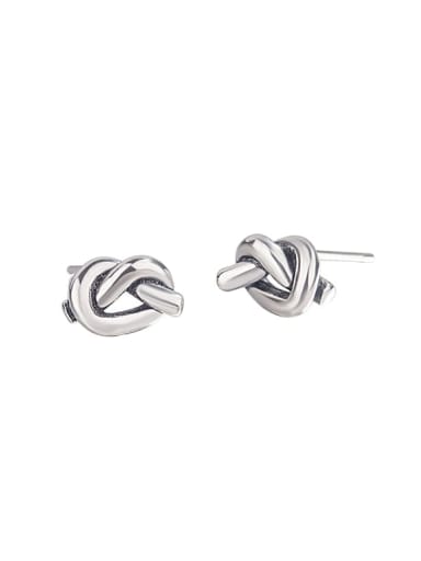 925 Sterling Silver Bowknot Vintage Stud Earring