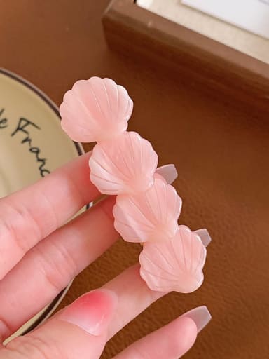 Light pink 7cm Cellulose Acetate Cute Flower Hair Barrette
