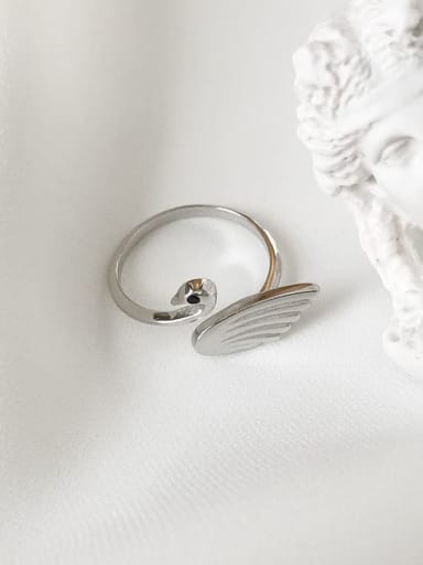925 Sterling Silver Swan Minimalist Midi Ring