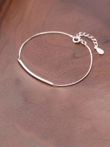 925 Sterling Silver Irregular Minimalist Link Bracelet
