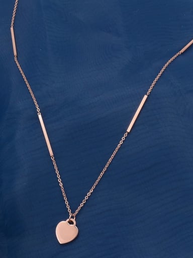 Titanium Minimalist Smooth heart Pendant  Necklace