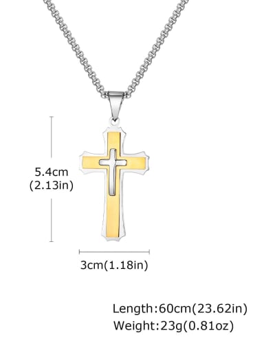 Diamond pendant without chain Stainless steel Cross Minimalist Regligious Necklace