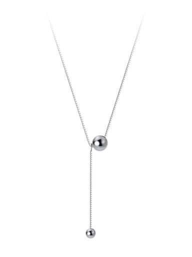 925 Sterling Silver Tassel Minimalist Tassel Necklace
