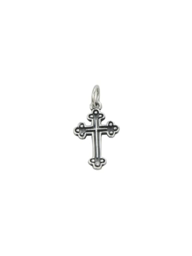 Vintage Sterling Silver With  Simple Retro  Cross Pendants