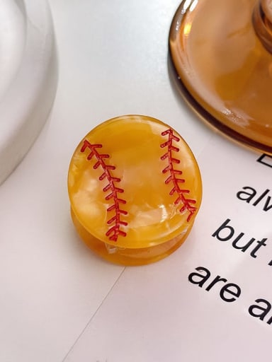Orange Baseball Cellulose Acetate Minimalist Ball Alloy Multi Color Jaw Hair Claw