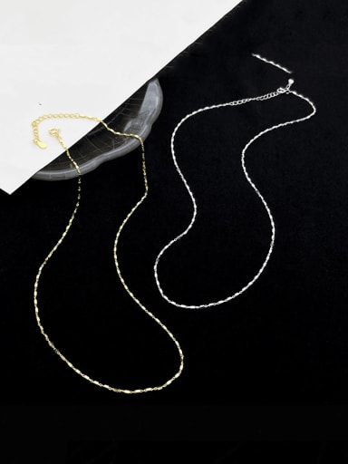 925 Sterling Silver Irregular Minimalist Chain Necklace