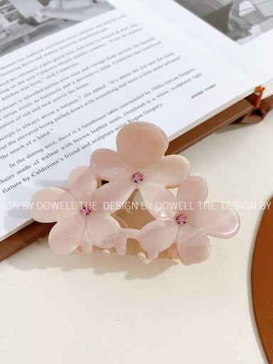 Cellulose Acetate Minimalist Flower Alloy Multi Color Jaw Hair Claw