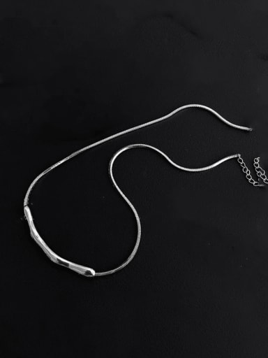 Titanium Steel Heart Hip Hop +Snake Bone Chain Necklace