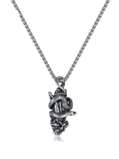 custom Stainless steel Snake Hip Hop Necklace