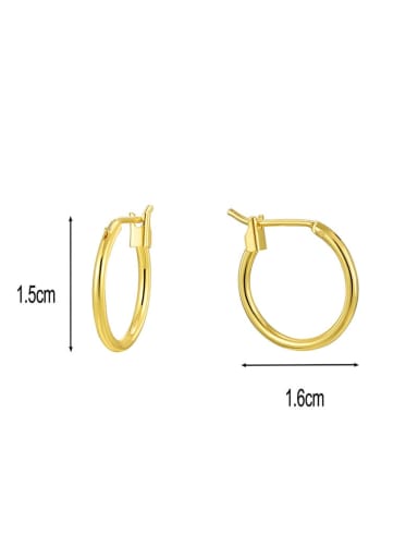 Brass Geometric Minimalist Hoop Earring