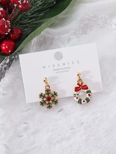 314856 Alloy Enamel Christmas Seris Cute Stud Earring
