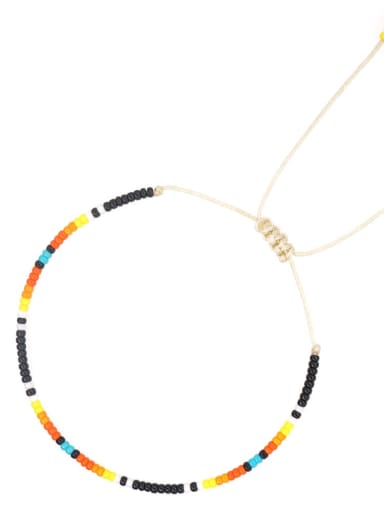 MI B210099C Miyuki Millet Bead Multi Color Irregular Bohemia Adjustable Bracelet